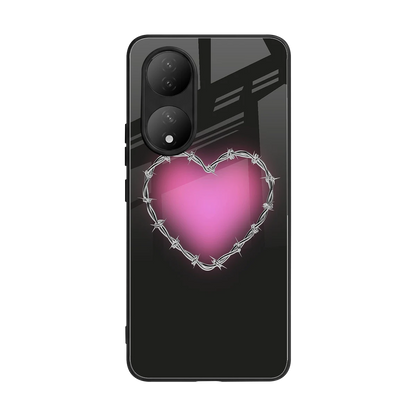 Chained Heart back phone cover | glass case for Vivo-y100