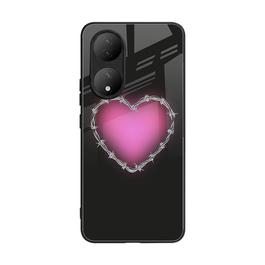 Chained Heart back phone cover | glass case for Vivo-y100