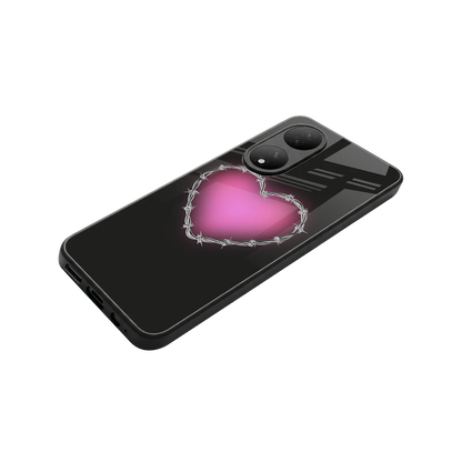 Chained Heart stylish phone case for Vivo-y100 | glossy glass and slim fit