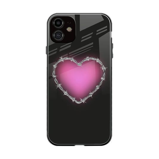 Chained Heart back phone cover | glass case for iphone 11