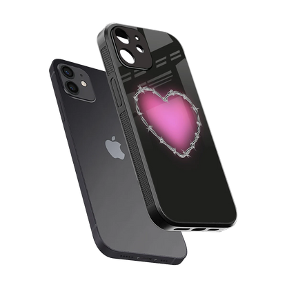 Chained Heart sleek iphone 11 cover with tempered glass back and TPU edges