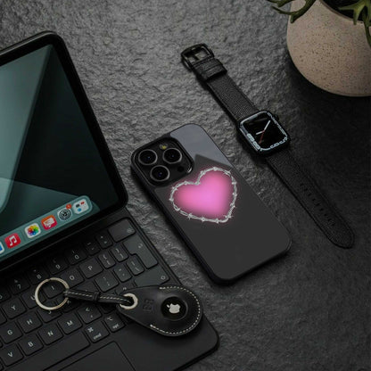 Chained Heart Phone Case for Iphone 16 | Glass Case