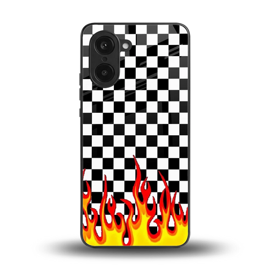 Check Fire back phone cover | glass case for oneplus nord ce5 5g
