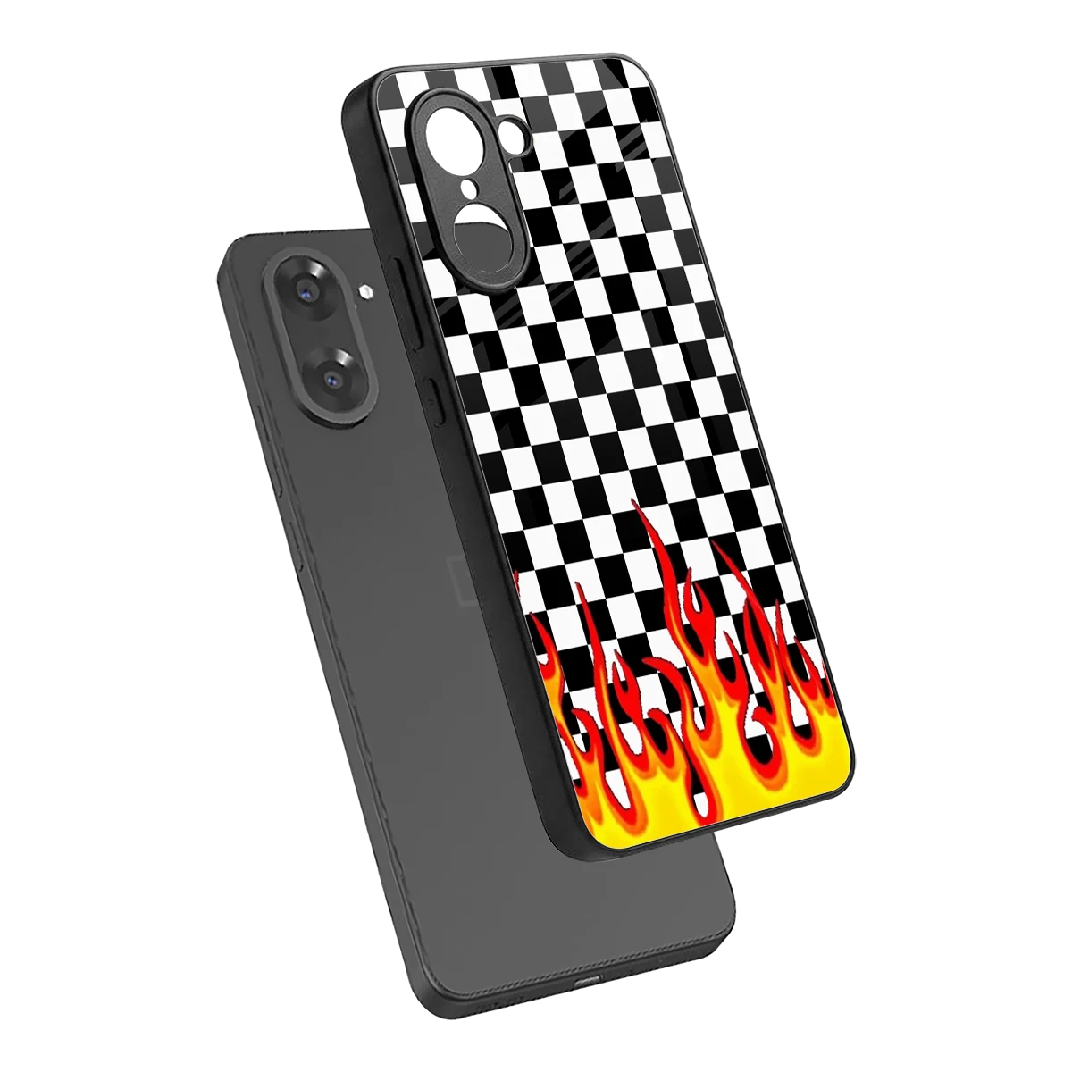 Check Fire sleek oneplus nord ce5 5g cover with tempered glass back and TPU edges