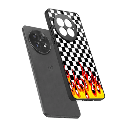 Check Fire sleek oneplus 13 cover with tempered glass back and TPU edges