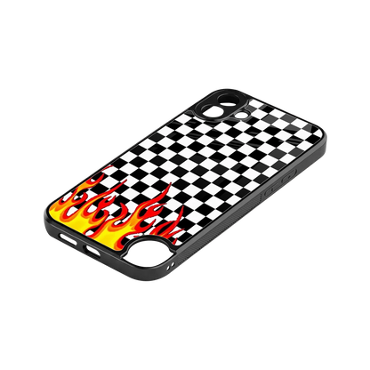 Check Fire stylish phone case for cmf nothing phone 1 | glossy glass and slim fit