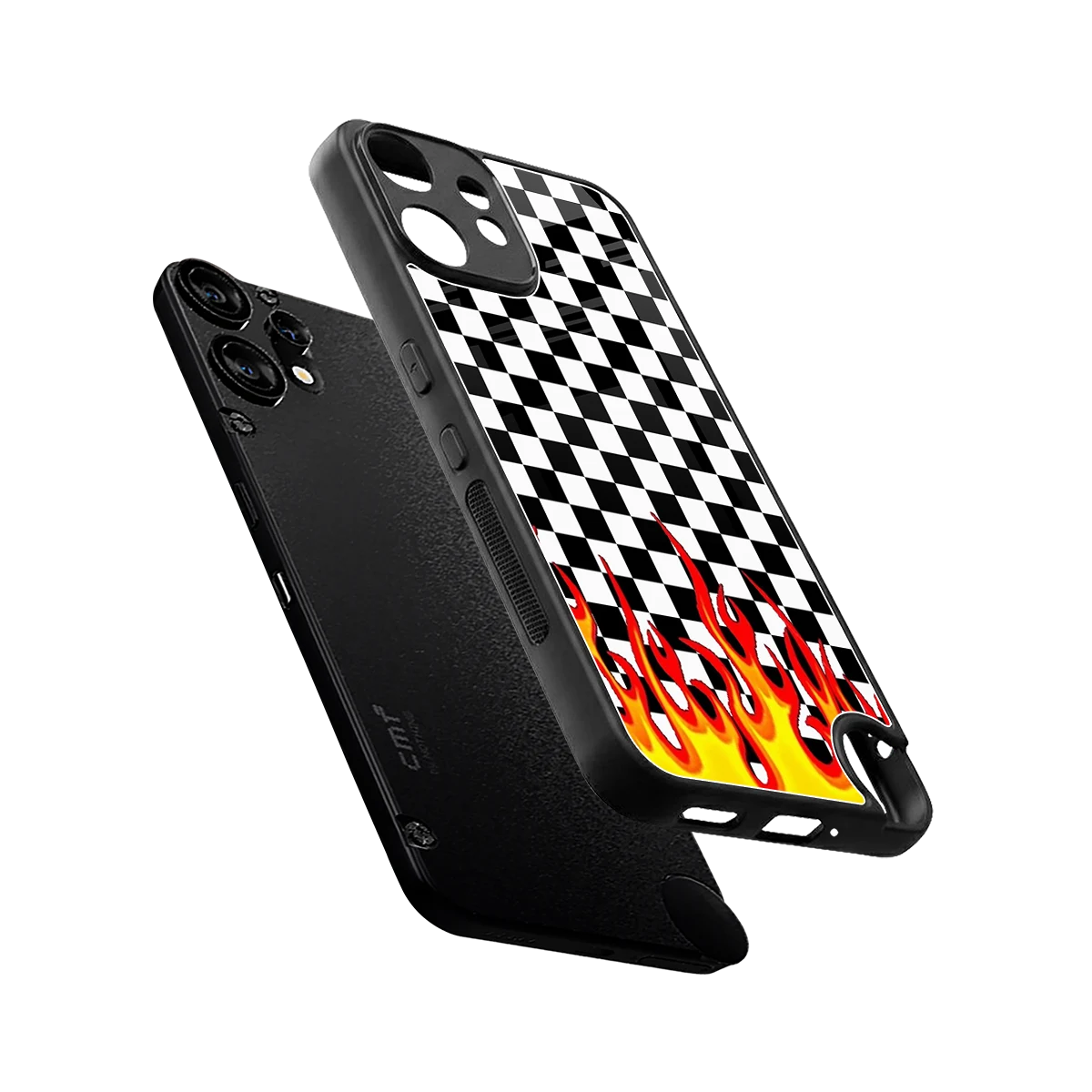 Check Fire sleek cmf nothing phone 2 pro cover with tempered glass back and TPU edges