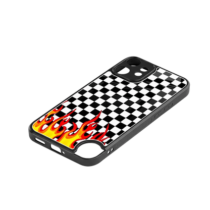 Check Fire stylish phone case for cmf nothing phone 2 pro | glossy glass and slim fit