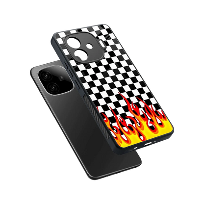 Check Fire sleek iqoo neo 10r 5g cover with tempered glass back and TPU edges