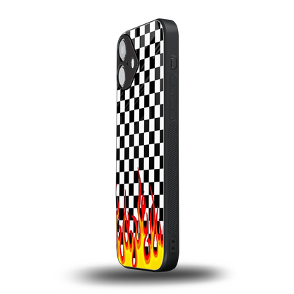 Check Fire iphone 16 plus mobile cover | shockproof glass phone case