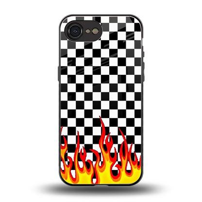 Check Fire back phone cover | glass case for iphone 17e