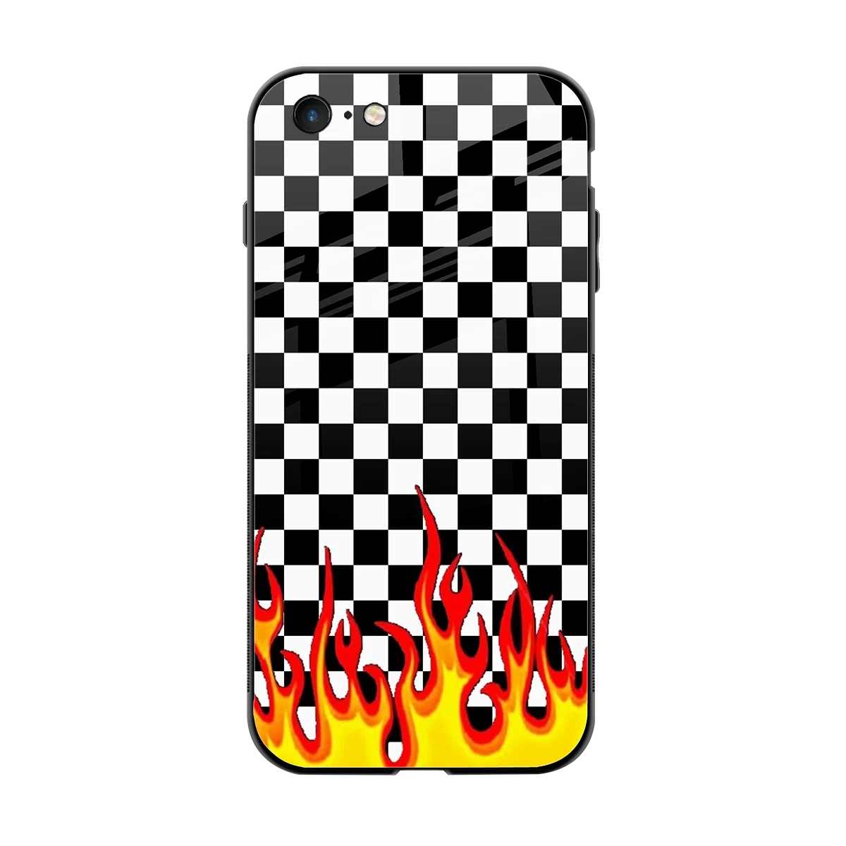 Check Fire back phone cover | glass case for iphone 6