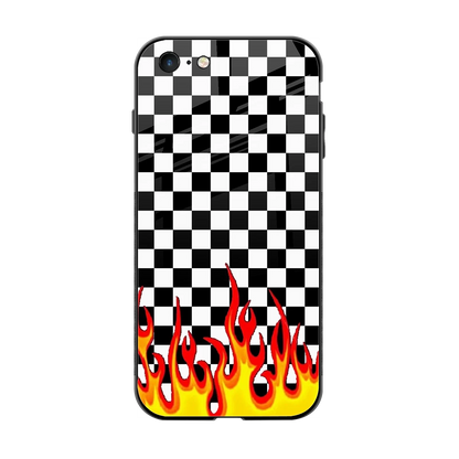 Check Fire back phone cover | glass case for iphone 6