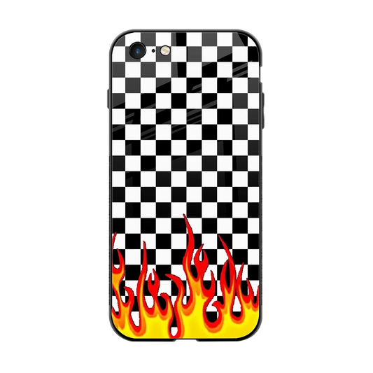 Check Fire back phone cover | glass case for iphone 6