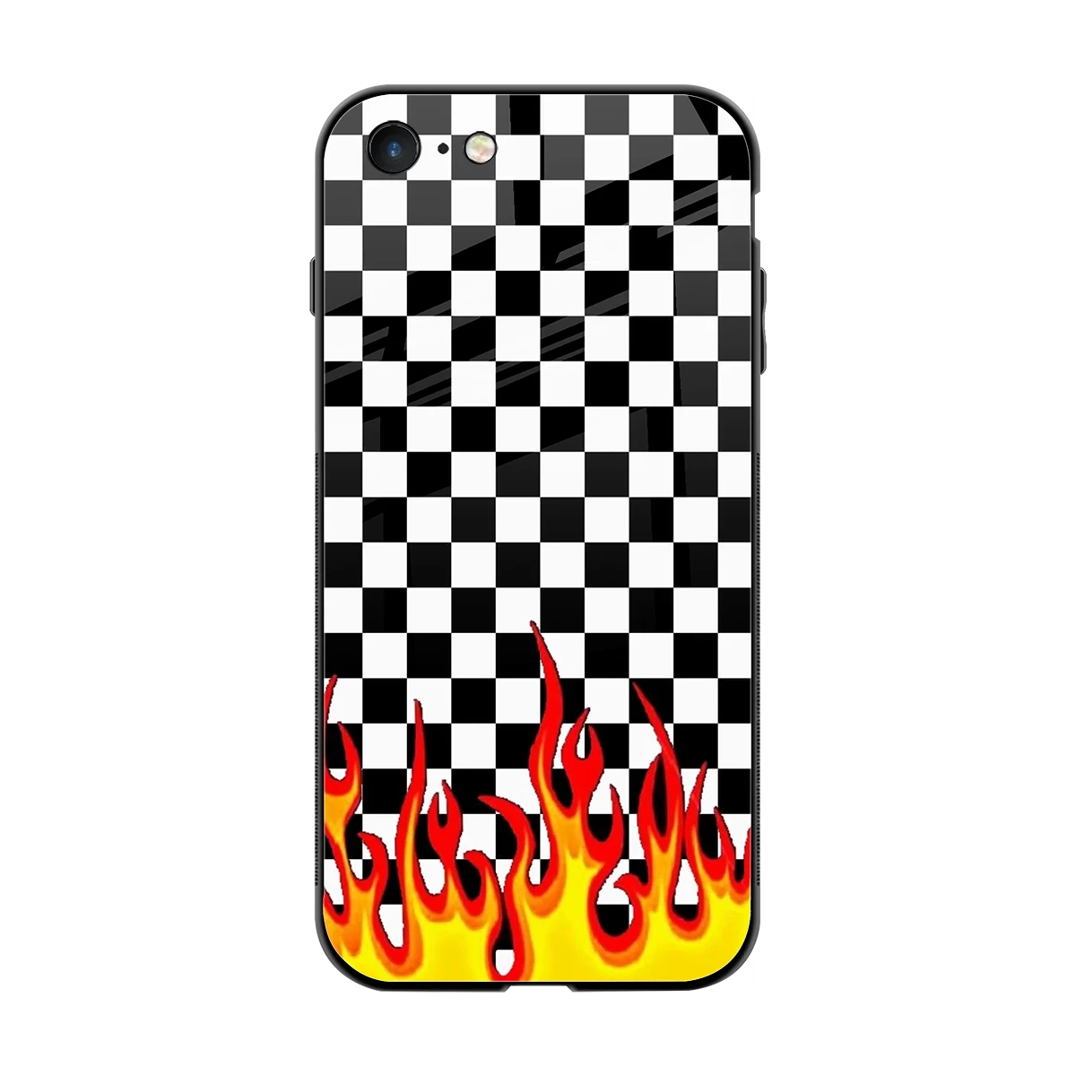 Check Fire back phone cover | glass case for iphone 7