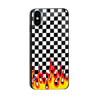 Check Fire sleek iphone x cover with tempered glass back and TPU edges