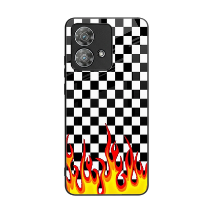 Check Fire back phone cover | glass case for motorola edge 40 neo 5g