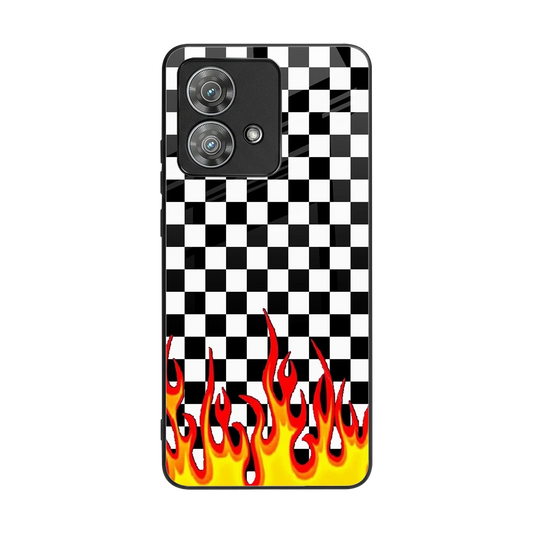 Check Fire back phone cover | glass case for motorola edge 40 neo 5g