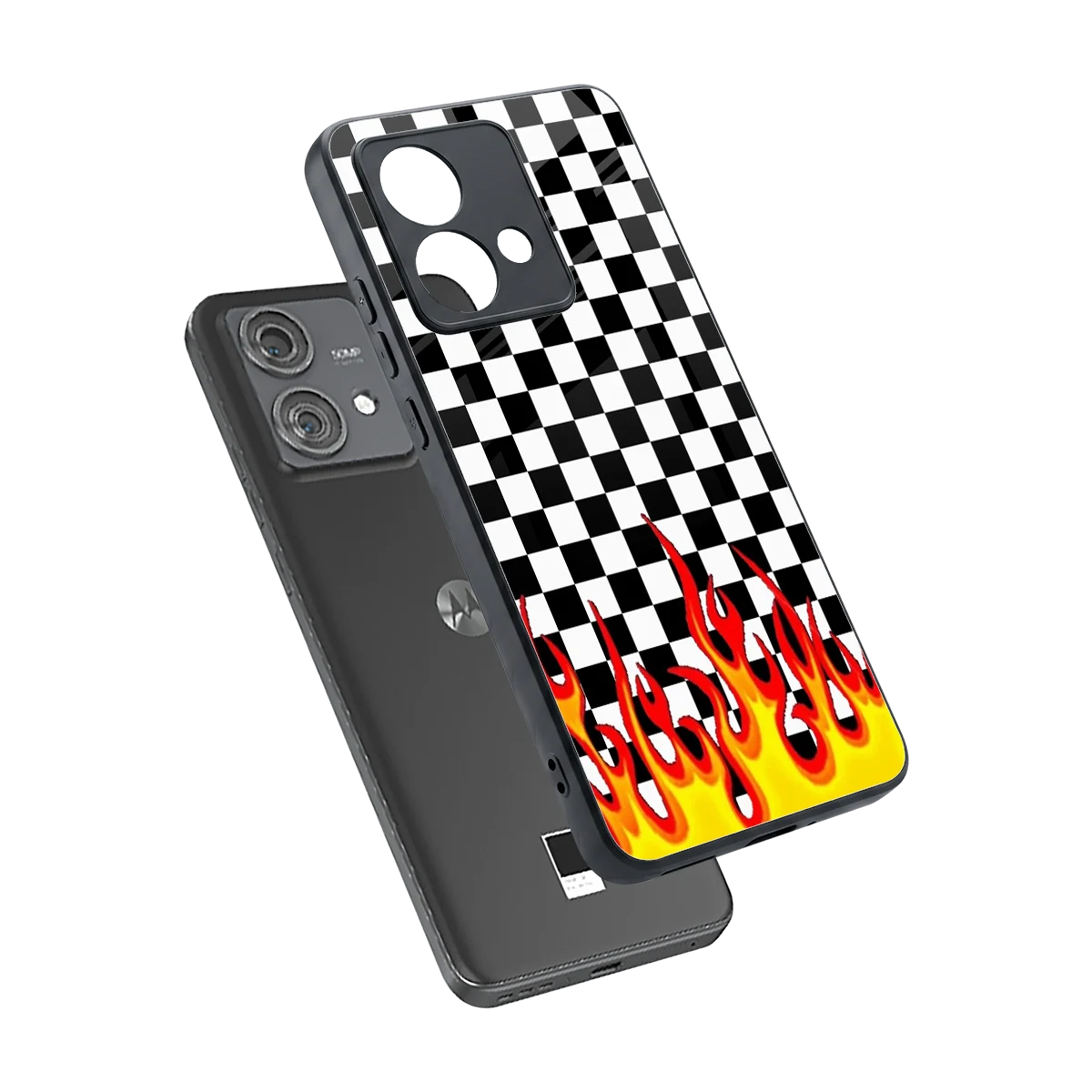 Check Fire sleek motorola edge 40 neo 5g cover with tempered glass back and TPU edges