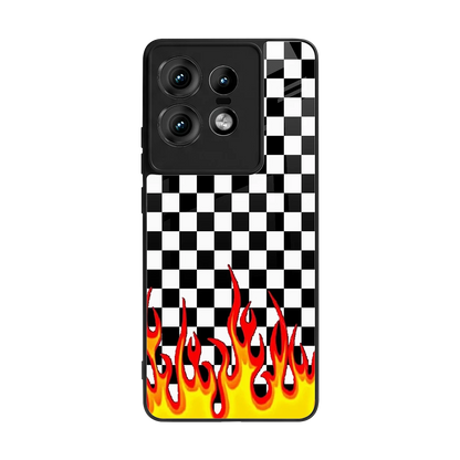 Check Fire back phone cover | glass case for motorola edge 50 pro