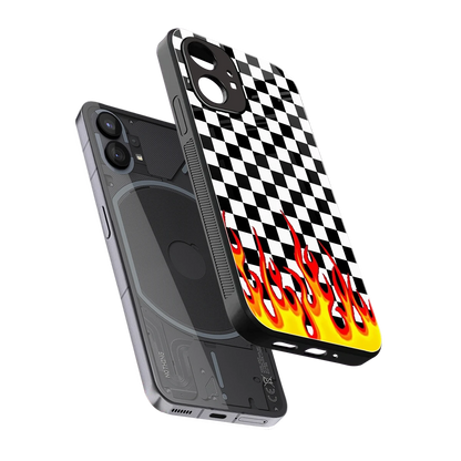 Check Fire sleek nothing phone 1 cover with tempered glass back and TPU edges
