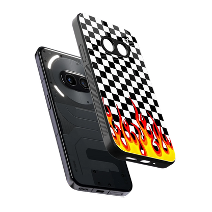 Check Fire sleek nothing phone 2a cover with tempered glass back and TPU edges