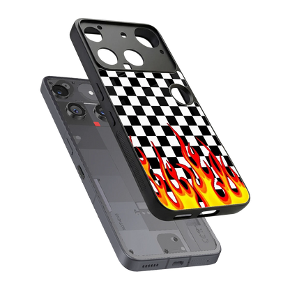 Check Fire sleek nothing phone 3 cover with tempered glass back and TPU edges