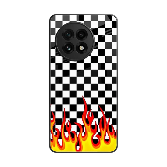 Check Fire back phone cover | glass case for oneplus 13r