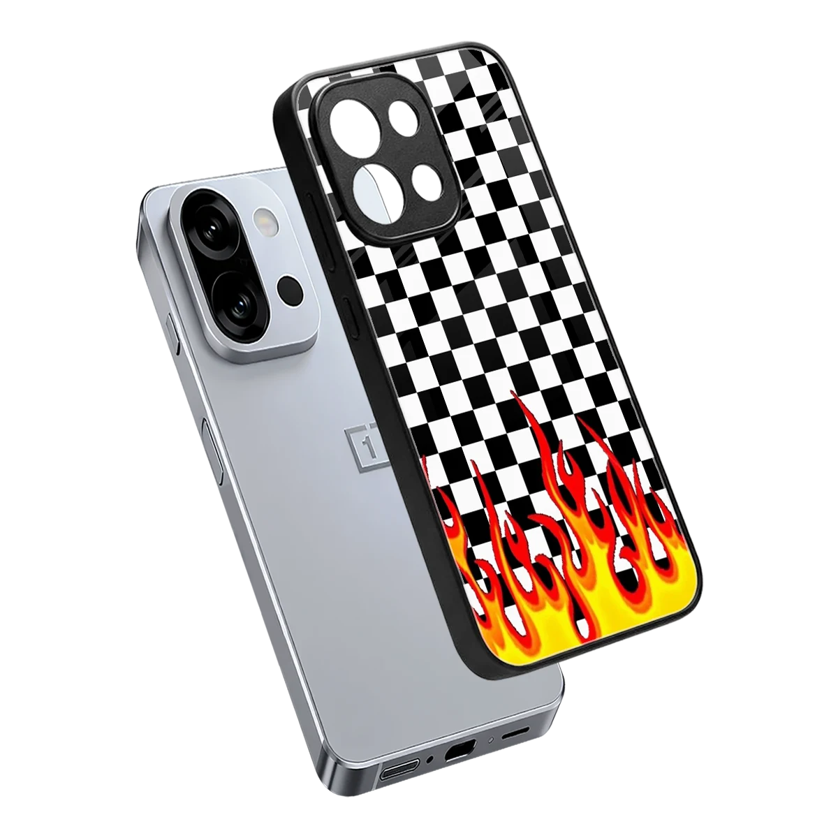Check Fire sleek oneplus 13s cover with tempered glass back and TPU edges
