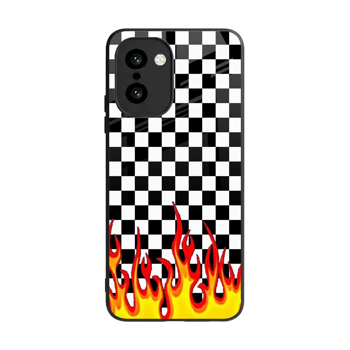 Check Fire back phone cover | glass case for oneplus 15r