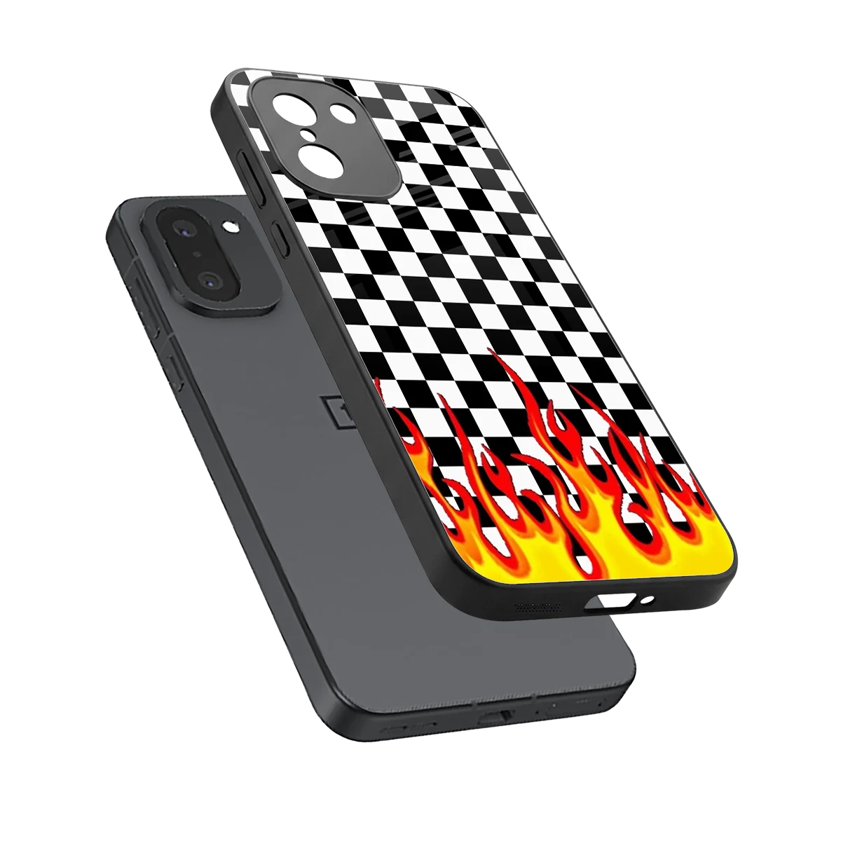 Check Fire sleek oneplus 15r cover with tempered glass back and TPU edges