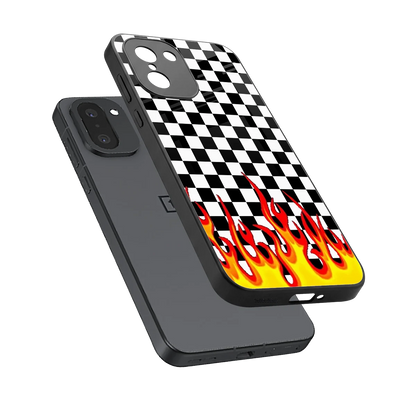 Check Fire sleek oneplus 15r cover with tempered glass back and TPU edges