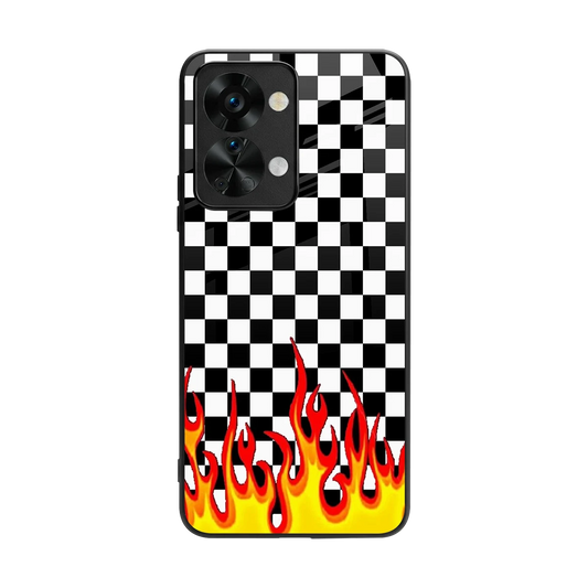 Check Fire back phone cover | glass case for oneplus nord 2t