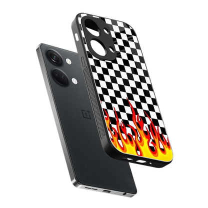 Check Fire sleek oneplus nord 3 cover with tempered glass back and TPU edges