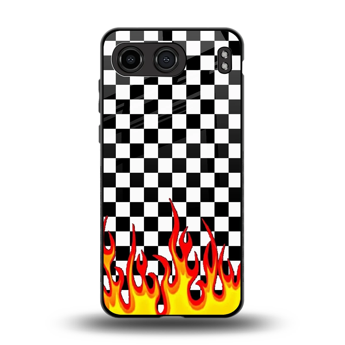 Check Fire back phone cover | glass case for oneplus nord 4