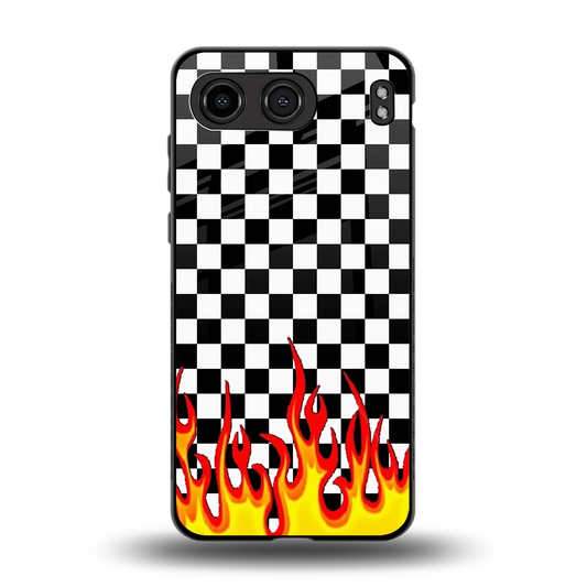 Check Fire back phone cover | glass case for oneplus nord 4