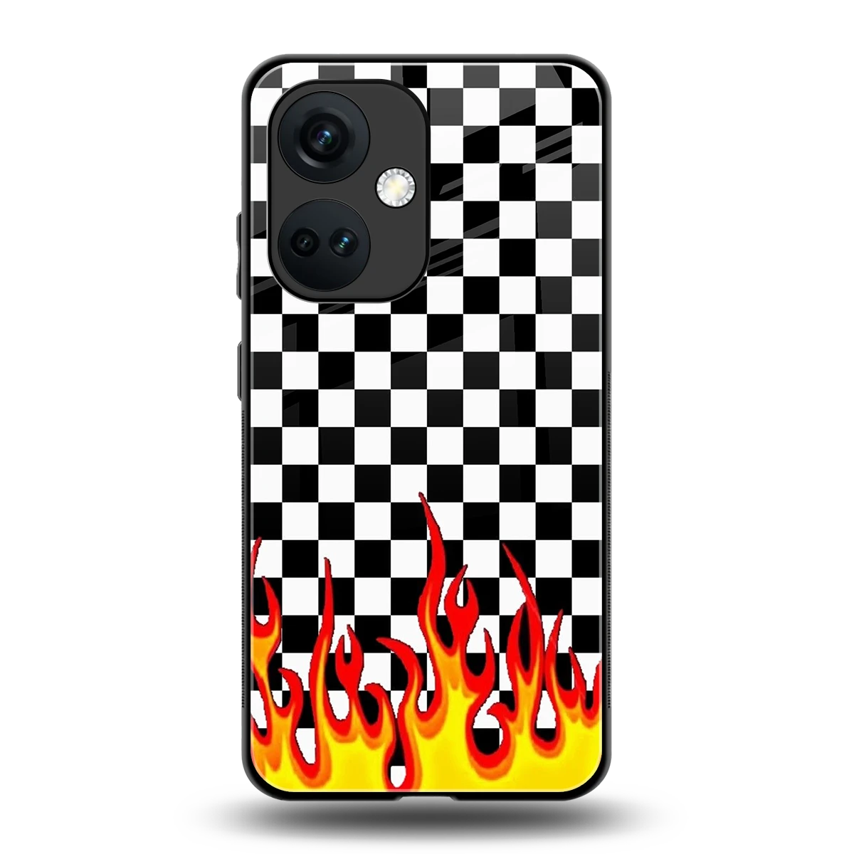 Check Fire back phone cover | glass case for oneplus nord ce 3