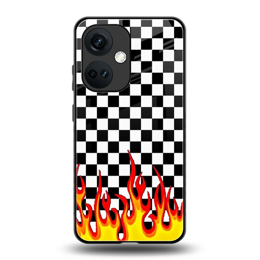 Check Fire back phone cover | glass case for oneplus nord ce 3