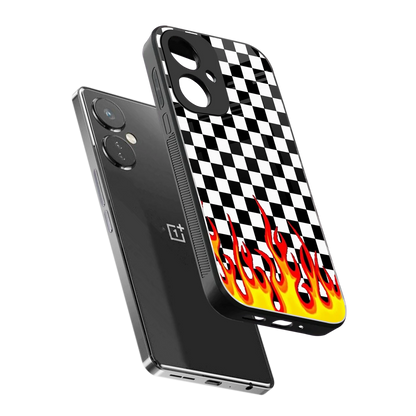 Check Fire sleek oneplus nord ce 3 cover with tempered glass back and TPU edges