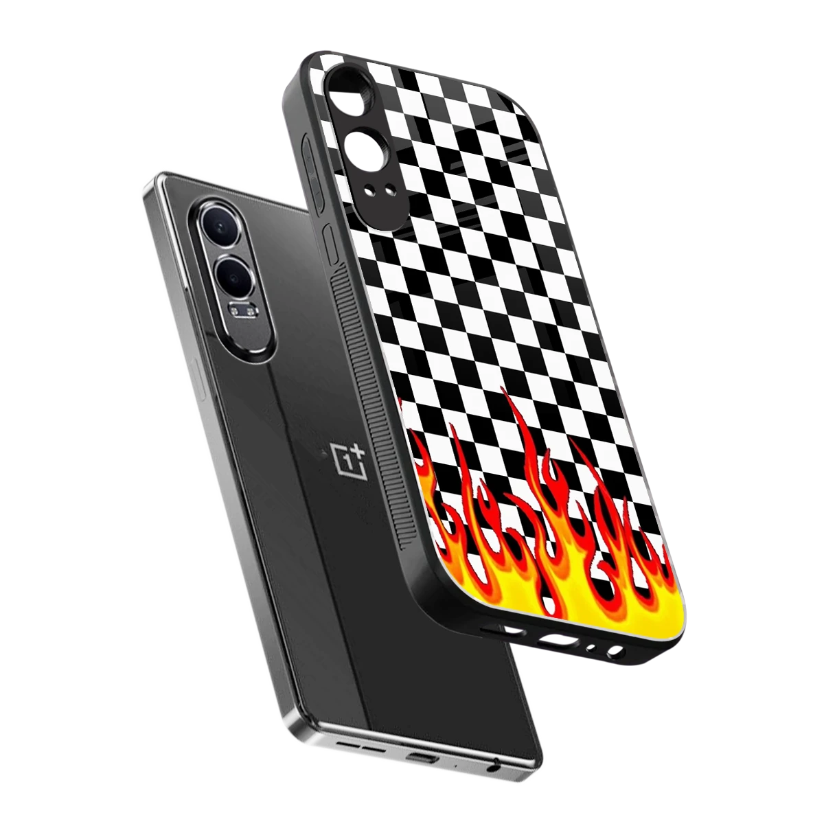 Check Fire sleek oneplus nord ce 4 lite cover with tempered glass back and TPU edges