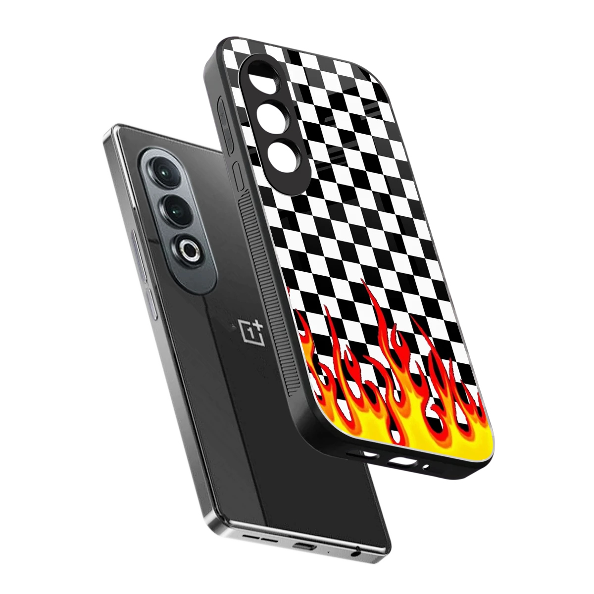 Check Fire sleek oneplus nord ce 4 cover with tempered glass back and TPU edges