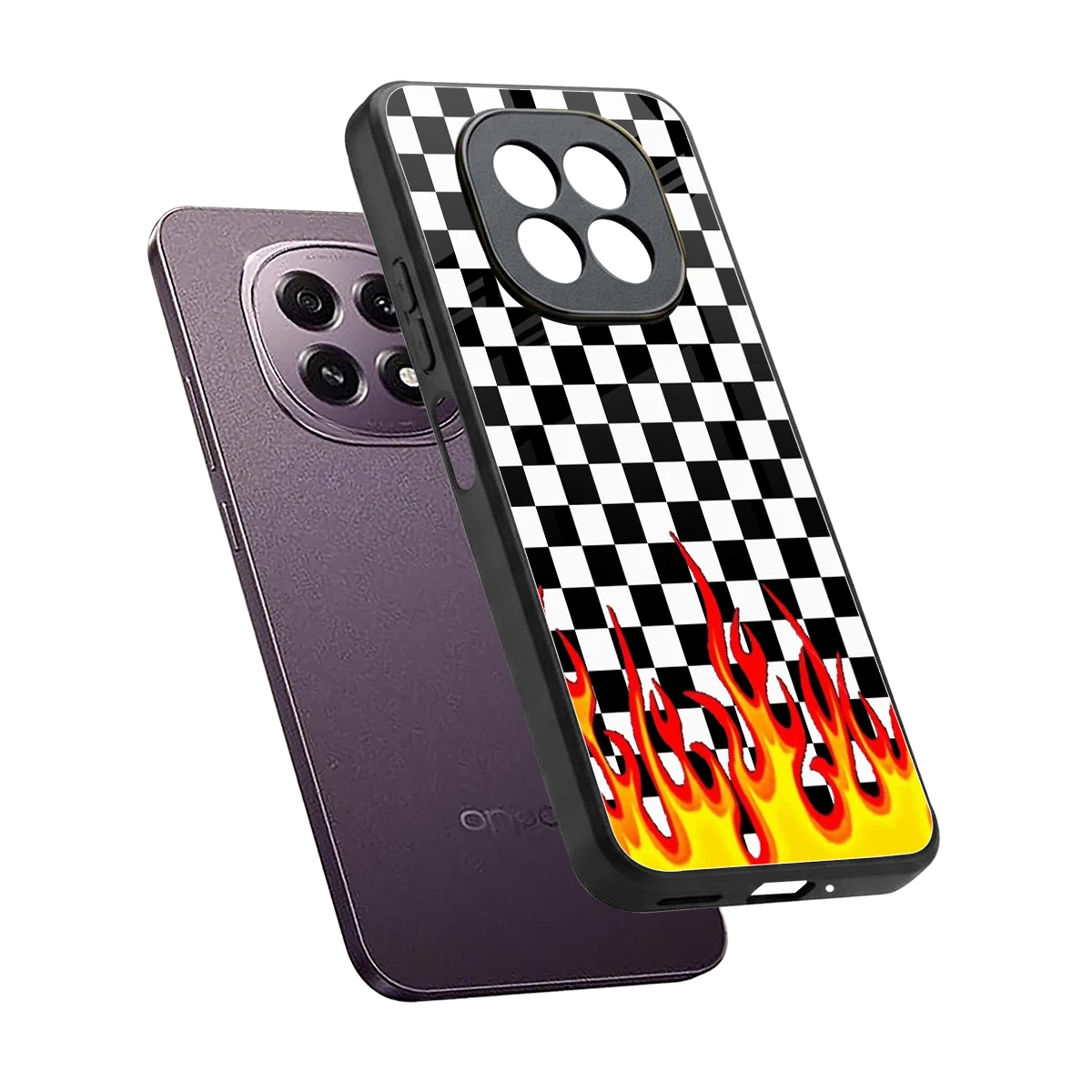 Check Fire sleek oppo f29 5g cover with tempered glass back and TPU edges
