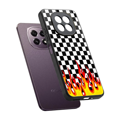 Check Fire sleek oppo f29 5g cover with tempered glass back and TPU edges