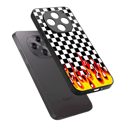 Check Fire sleek oppo f31 pro 5g cover with tempered glass back and TPU edges
