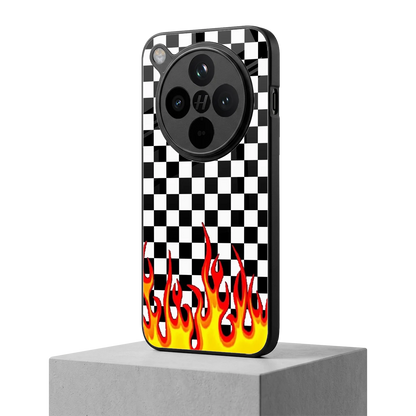 Check Fire oppo find x8 mobile cover | shockproof glass phone case