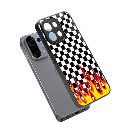 Check Fire sleek oppo k13 5g cover with tempered glass back and TPU edges