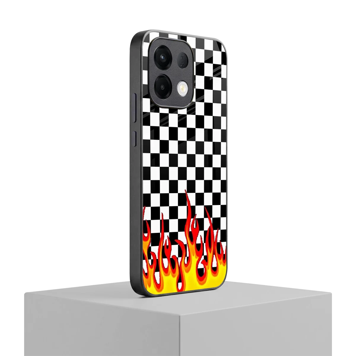 Check Fire oppo k13 5g mobile cover | shockproof glass phone case