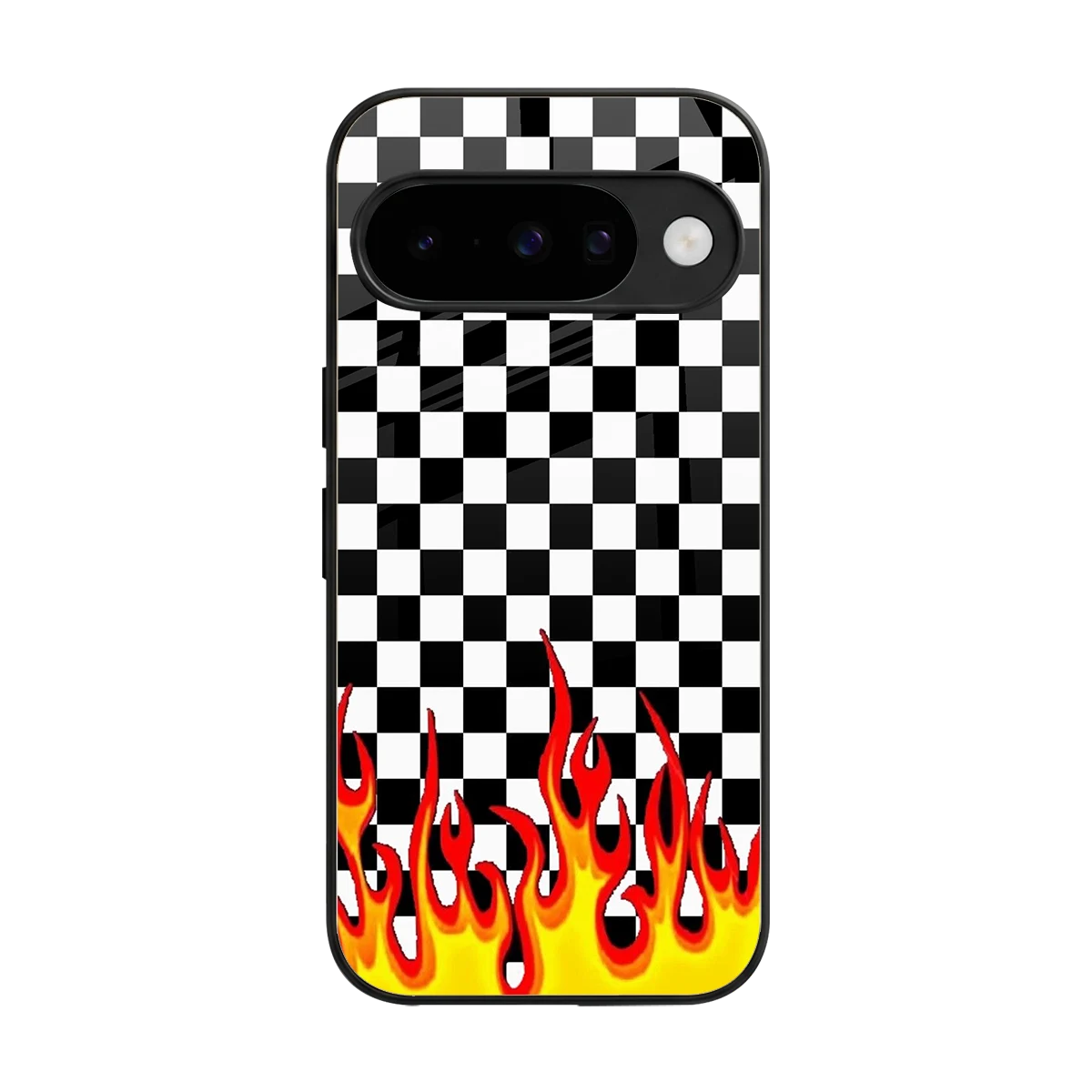 Check Fire back phone cover | glass case for google pixel 10