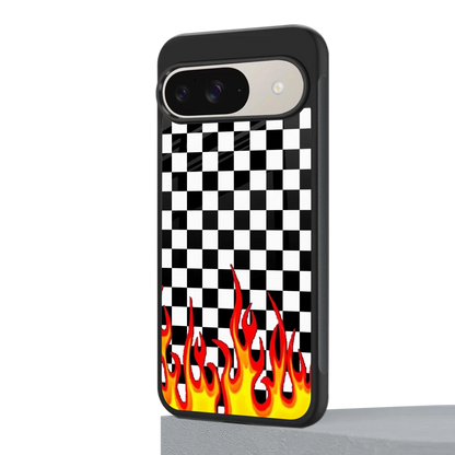 Check Fire google pixel 9 mobile cover | shockproof glass phone case