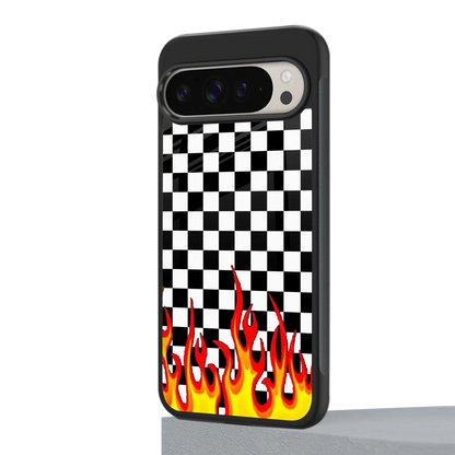 Check Fire google pixel 9 pro xl mobile cover | shockproof glass phone case